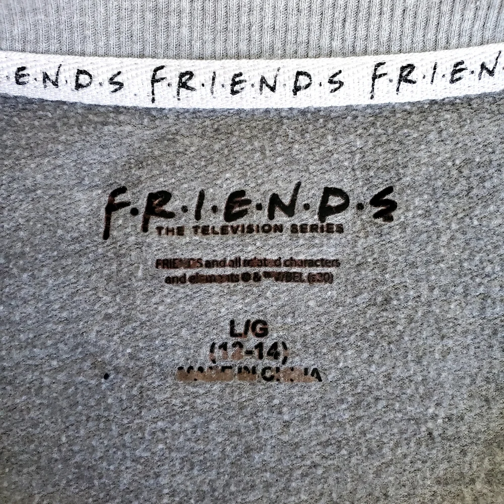 FRIENDS SWEATSHIRT Comfy Loungewear Sleepwear Gray‎
